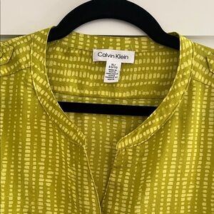 Calvin Klein Lime Green Patterned Shirt